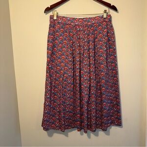 J. Crew A-Line Skirt - Red and Blue Floral
